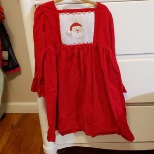 Corduroy holiday smocked santa claus dress size 5